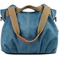  - LOSMILE mujer lona Bolso de mano Bolso de bandolera Bolsa de hombro Bolsa de cuerpo cruzada Bolso de mano Bolsa de ocio